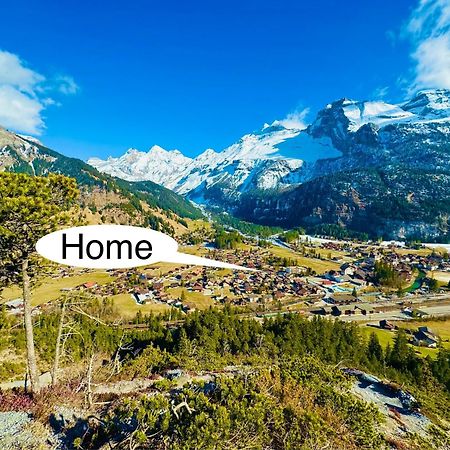 Unique Penthouse With Gallery And Mountain View Кандерштег Экстерьер фото