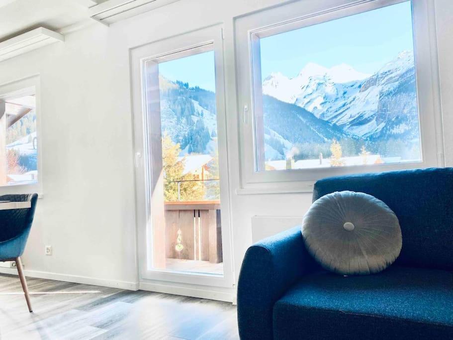 Unique Penthouse With Gallery And Mountain View Кандерштег Экстерьер фото