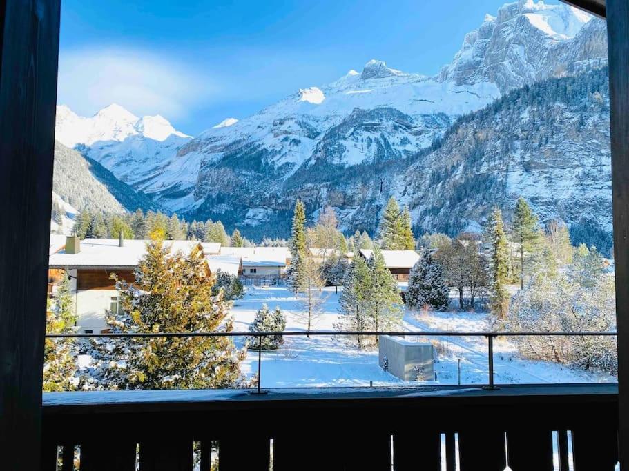Unique Penthouse With Gallery And Mountain View Кандерштег Экстерьер фото