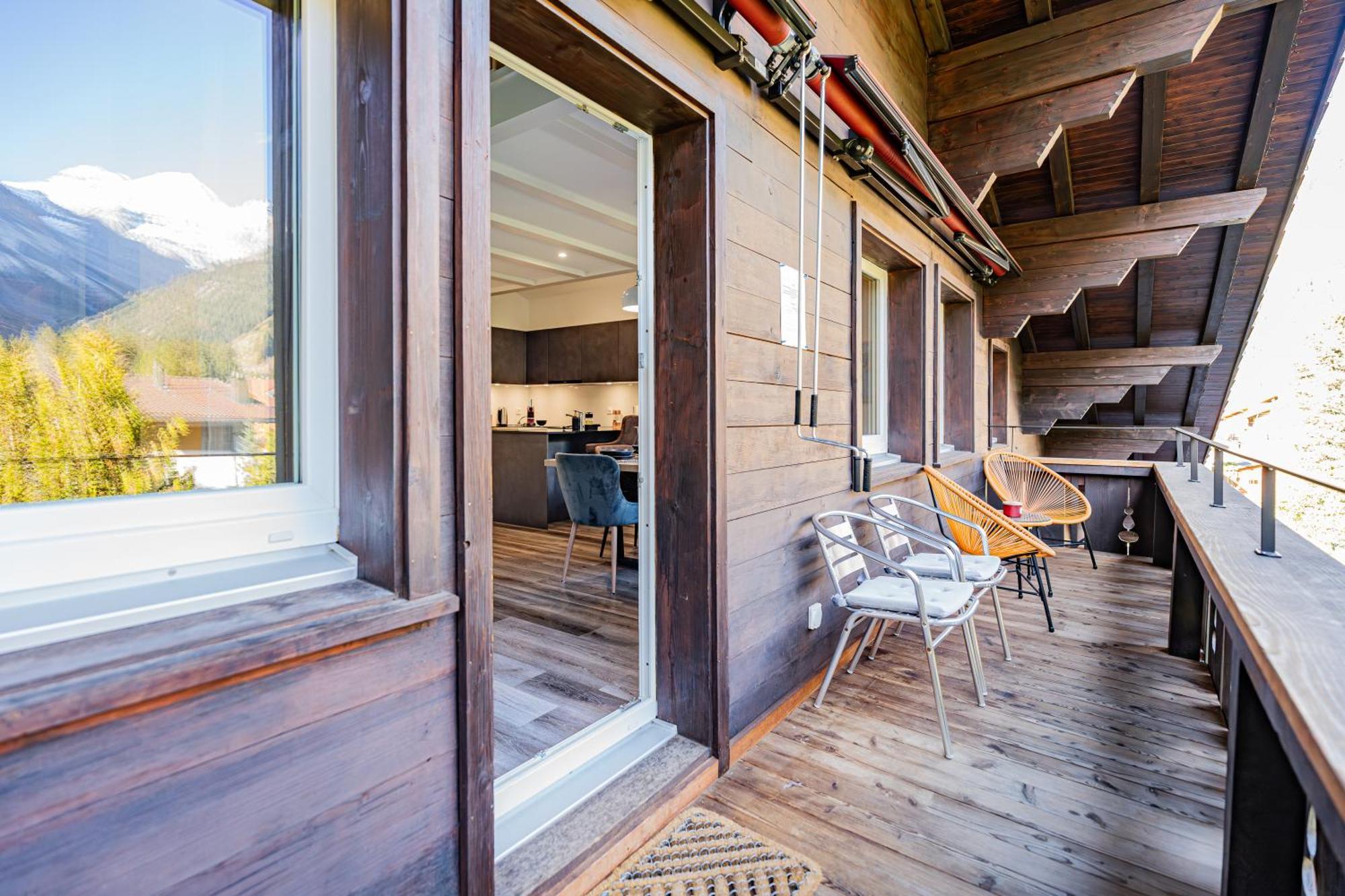 Unique Penthouse With Gallery And Mountain View Кандерштег Экстерьер фото